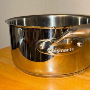 Cuisinart Polished Stainless Steel Saucepan #7195 18G 2.5Quarts Induction Ready